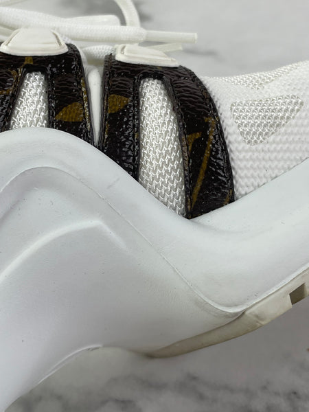 LOUIS VUITTON White Monogram LV Archlight Sneakers Size: 36.5