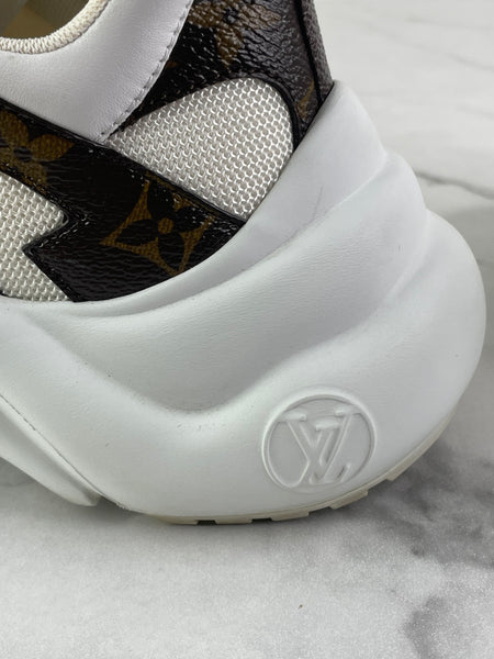 LOUIS VUITTON White Monogram LV Archlight Sneakers Size: 36.5
