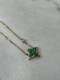 LOUIS VUITTON LV Color Blossom BB Star Pendant Pink Gold/Malachite/Diamond Necklace