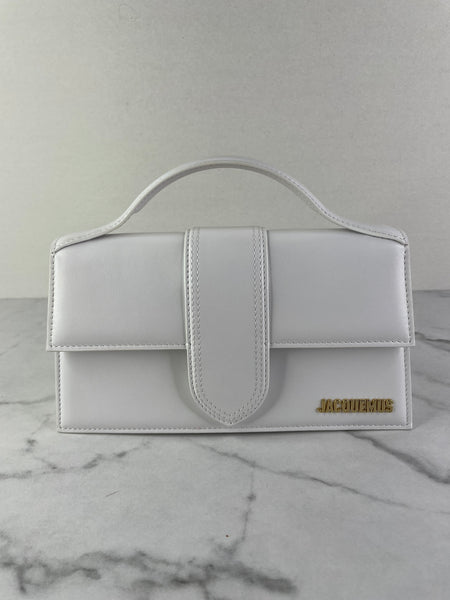 JACQUEMUS White Le Grand Bambino Shoulder/Crossbody Bag