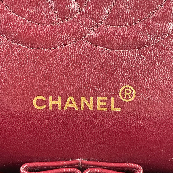 CHANEL Vintage Black Lambskin Quilted Medium Double Flap Bag