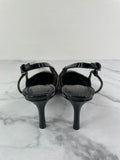 LOUIS VUITTON Monogram/Black Chérie Slingback Pumps Size 36