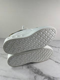 VALENTINO White/Metallic One Stud XL Leather Platform Sneakers Size 38.5