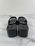 GUCCI Black Rubber Gucci Logo Slide Sandals Size 36
