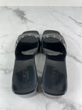 GUCCI Black Rubber Gucci Logo Slide Sandals Size 36