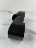 GUCCI Black Rubber Gucci Logo Slide Sandals Size 36