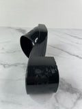 GUCCI Black Rubber Gucci Logo Slide Sandals Size 36