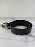 GUCCI Unisex Black/Grey GG Supreme Belt with Interlocking G buckle Size 90/36