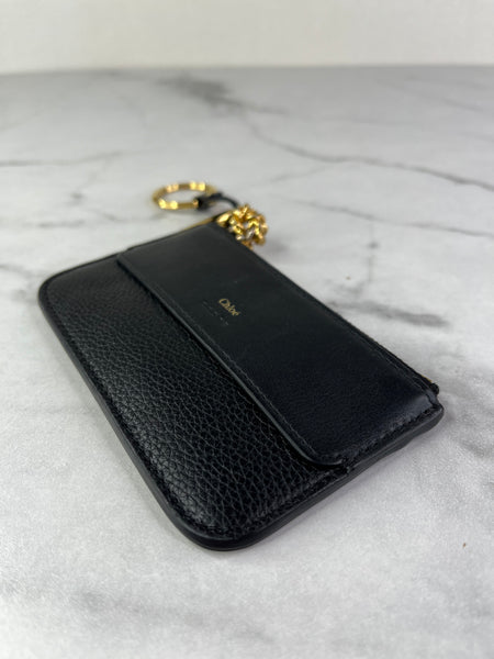 Chloé Black Drew Leather Card Holder