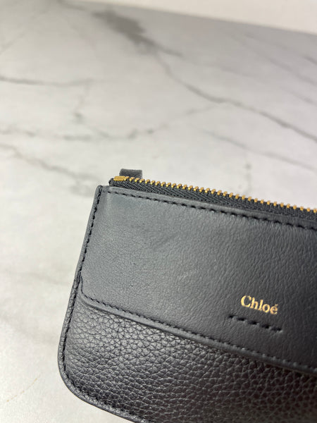 Chloé Black Drew Leather Card Holder