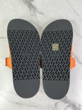 Hermès Chypre Orange and Brown Suede Sandals Size 39
