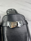 Hermes Black Oz Mules Size 35