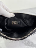 PRADA Triangle Black Satin Crystal Shoulder/Crossbody Bag