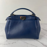 Fendi Blue Peekaboo Mini Crossbody/Shoulder Bag