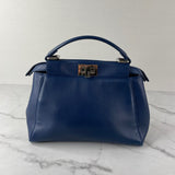 Fendi Blue Peekaboo Mini Crossbody/Shoulder Bag