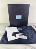 PRADA Triangle Black Satin Crystal Shoulder/Crossbody Bag