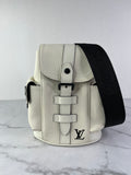 LOUIS VUITTON White Taurillon XS Christopher Crossbody/Sling Bag