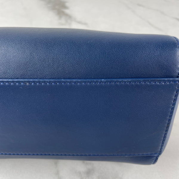 Fendi Blue Peekaboo Mini Crossbody/Shoulder Bag