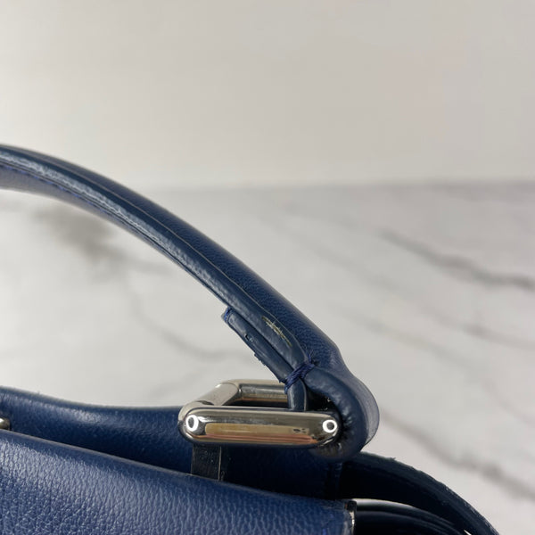 Fendi Blue Peekaboo Mini Crossbody/Shoulder Bag