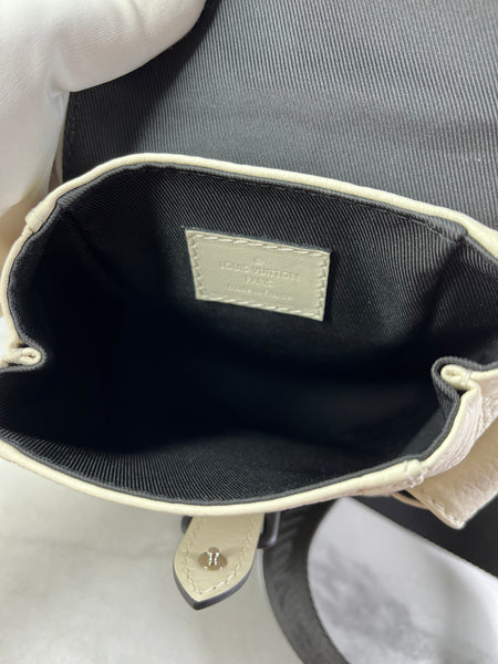 LOUIS VUITTON White Taurillon XS Christopher Crossbody/Sling Bag
