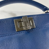 Fendi Blue Peekaboo Mini Crossbody/Shoulder Bag