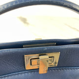 Fendi Blue Peekaboo Mini Crossbody/Shoulder Bag