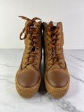 Hermès Brun Amourette Calfskin Parachute Fresh Ankle Boots Size 39.5