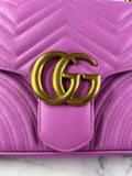 GUCCI Candy Mousse Calfskin Matelasse Medium GG Marmont Shoulder/Crossbody Bag&nbsp;