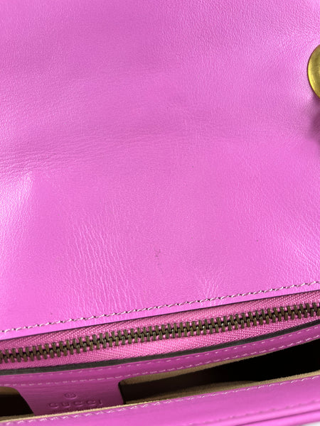 GUCCI Candy Mousse Calfskin Matelasse Medium GG Marmont Shoulder/Crossbody Bag&nbsp;