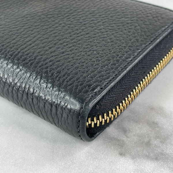 GUCCI Black GG Marmont Zip-Around Wallet