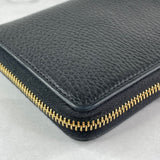 GUCCI Black GG Marmont Zip-Around Wallet