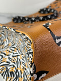 LOUIS VUITTON Caramel Brown/Ivory Monogram Giant Jungle Onthego GM Tote Bag