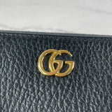 GUCCI Black GG Marmont Zip-Around Wallet