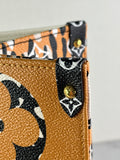 LOUIS VUITTON Caramel Brown/Ivory Monogram Giant Jungle Onthego GM Tote Bag