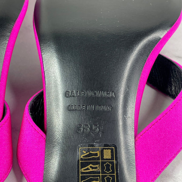 BALENCIAGA Pink Flip Flop Heels Size 38.5