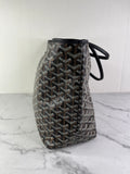 GOYARD Black Goyardine Saint Louis PM Shoulder Tote Bag