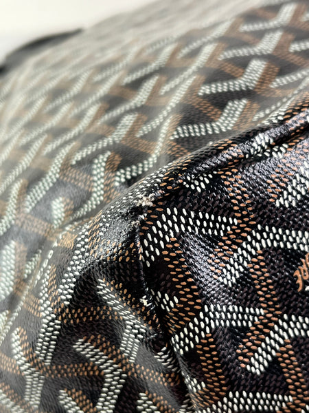 GOYARD Black Goyardine Saint Louis PM Shoulder Tote Bag