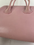GIVENCHY Pink Grained Leather Small Antigona Shoulder Bag