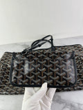 GOYARD Black Goyardine Saint Louis PM Shoulder Tote Bag