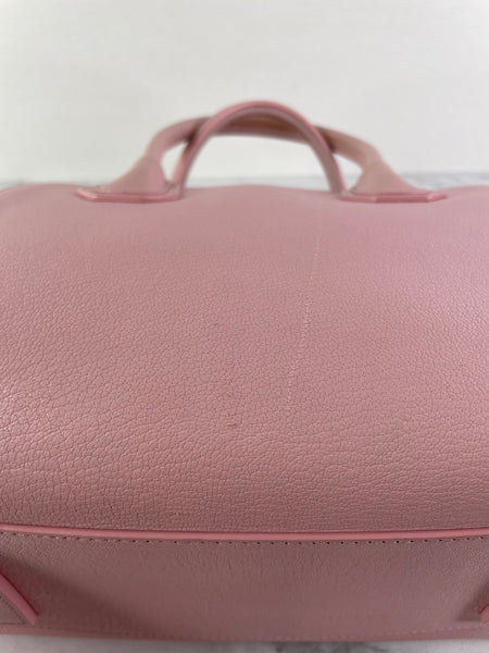 GIVENCHY Pink Grained Leather Small Antigona Shoulder Bag