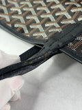 GOYARD Black Goyardine Saint Louis PM Shoulder Tote Bag