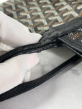 GOYARD Black Goyardine Saint Louis PM Shoulder Tote Bag