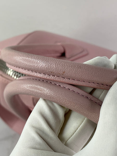 GIVENCHY Pink Grained Leather Small Antigona Shoulder Bag