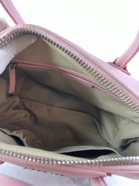 GIVENCHY Pink Grained Leather Small Antigona Shoulder Bag