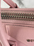 GIVENCHY Pink Grained Leather Small Antigona Shoulder Bag