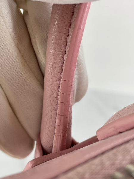 GIVENCHY Pink Grained Leather Small Antigona Shoulder Bag