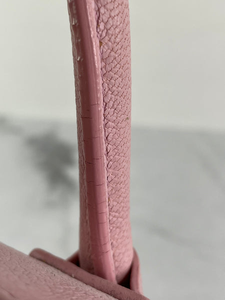 GIVENCHY Pink Grained Leather Small Antigona Shoulder Bag