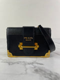 PRADA Black City Calf Saffiano Cahier Crossbody/Shoulder Bag