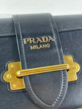 PRADA Black City Calf Saffiano Cahier Crossbody/Shoulder Bag
