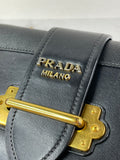 PRADA Black City Calf Saffiano Cahier Crossbody/Shoulder Bag